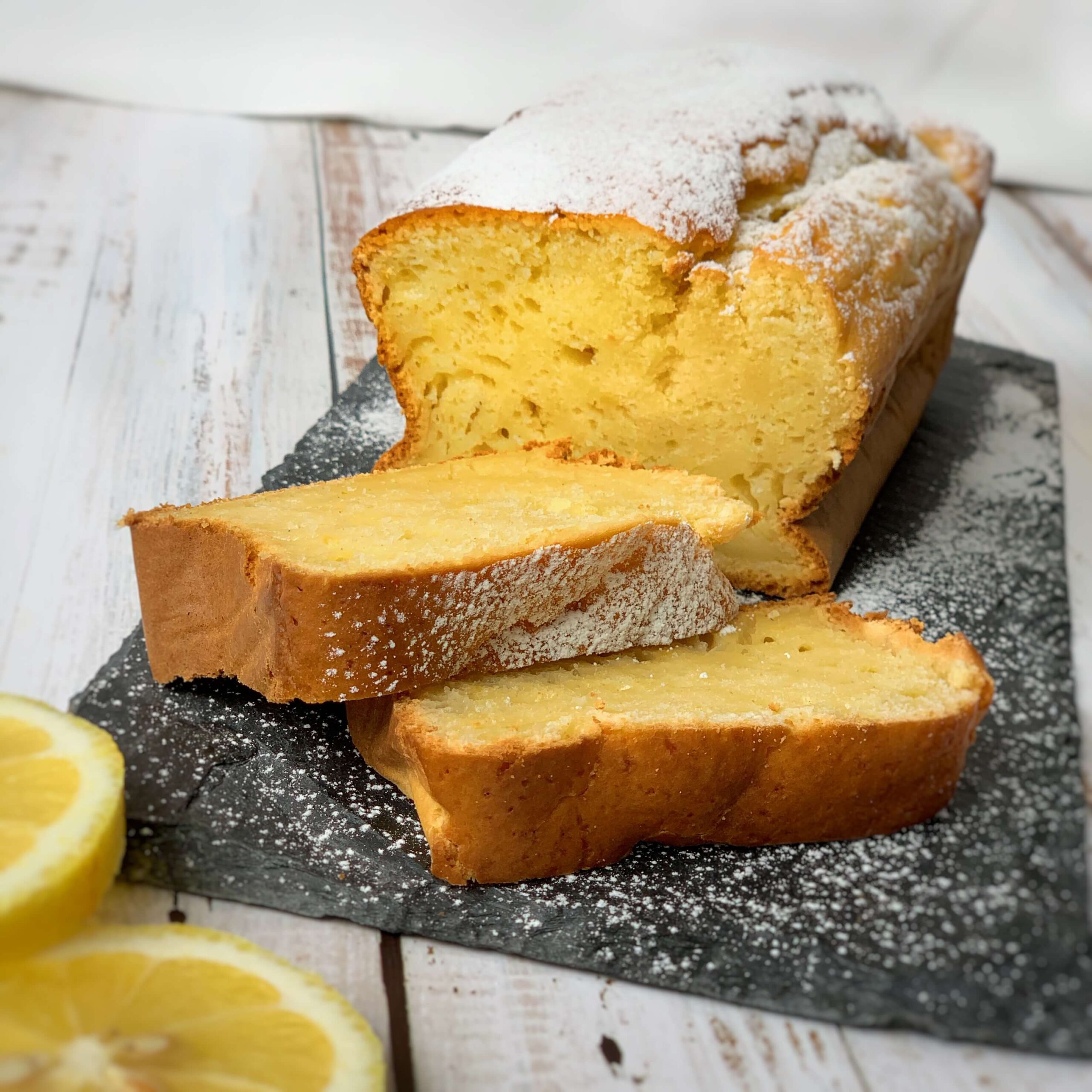 Schneller Zitronenkuchen - kalorienarm und zuckerfrei - sei-gesuender